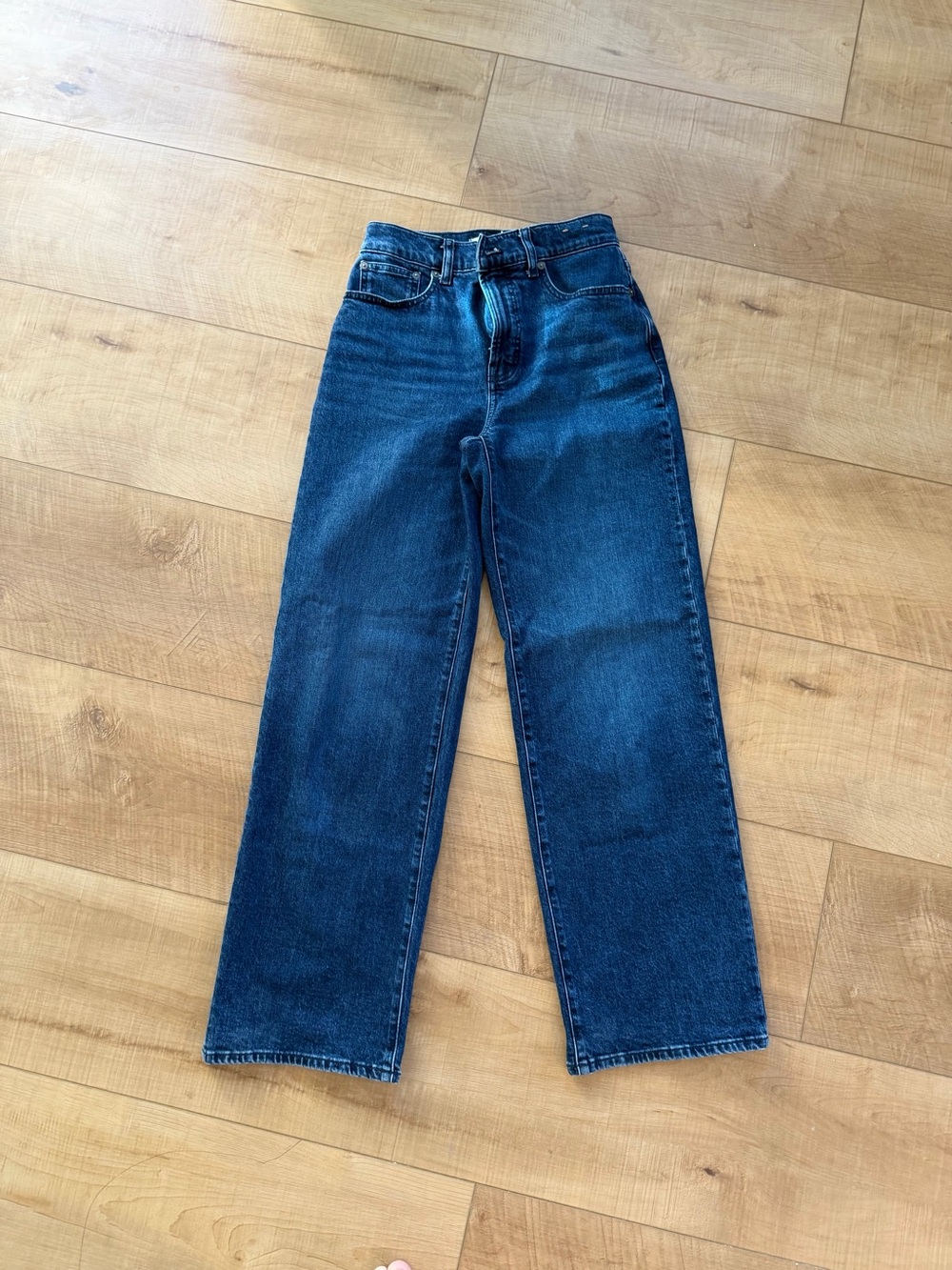 Madewell Straight Leg Jeans - Dark Blue Denim